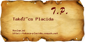 Takács Placida névjegykártya